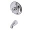 Kingston Brass Tub and Shower Faucet, 2, Wall Mount, Polished Chrome KB2631EXTO - alternate 1